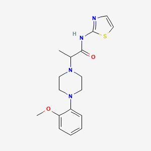 2-[4-(2-methoxyphenyl)-1-piperazinyl]-N-1,3-thiazol-2-ylpropanamide