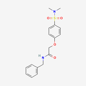molecular formula C17H20N2O4S B4876587 N-benzyl-2-{4-[(dimethylamino)sulfonyl]phenoxy}acetamide 