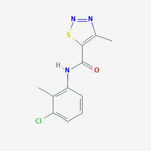 molecular formula C11H10ClN3OS B487661 N-(3-chloro-2-methylphenyl)-4-methyl-1,2,3-thiadiazole-5-carboxamide CAS No. 724435-69-2
