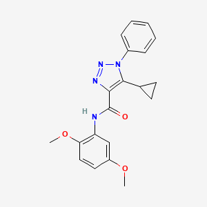 molecular formula C20H20N4O3 B4876615 5-cyclopropyl-N-(2,5-dimethoxyphenyl)-1-phenyl-1H-1,2,3-triazole-4-carboxamide 