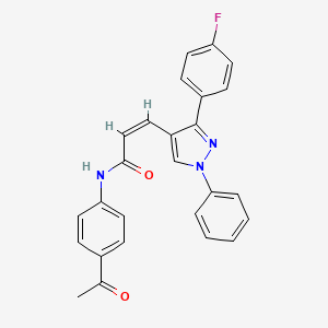 molecular formula C26H20FN3O2 B4876634 N-(4-acetylphenyl)-3-[3-(4-fluorophenyl)-1-phenyl-1H-pyrazol-4-yl]acrylamide 