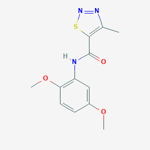 molecular formula C12H13N3O3S B487664 N-(2,5-dimethoxyphenyl)-4-methyl-1,2,3-thiadiazole-5-carboxamide CAS No. 183306-47-0