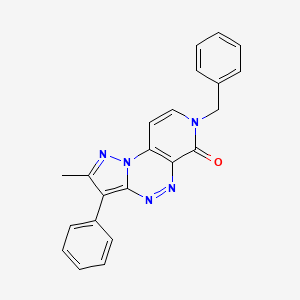 7-benzyl-2-methyl-3-phenylpyrazolo[5,1-c]pyrido[4,3-e][1,2,4]triazin-6(7H)-one