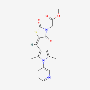 methyl (5-{[2,5-dimethyl-1-(3-pyridinyl)-1H-pyrrol-3-yl]methylene}-2,4-dioxo-1,3-thiazolidin-3-yl)acetate