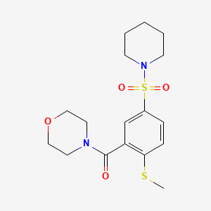 4-[2-(methylthio)-5-(1-piperidinylsulfonyl)benzoyl]morpholine