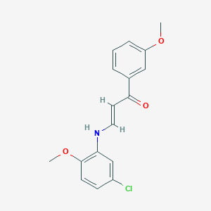 3-[(5-chloro-2-methoxyphenyl)amino]-1-(3-methoxyphenyl)-2-propen-1-one