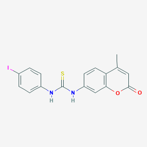 molecular formula C17H13IN2O2S B4876713 N-(4-iodophenyl)-N'-(4-methyl-2-oxo-2H-chromen-7-yl)thiourea 