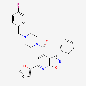 4-{[4-(4-fluorobenzyl)-1-piperazinyl]carbonyl}-6-(2-furyl)-3-phenylisoxazolo[5,4-b]pyridine