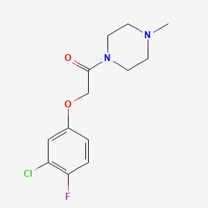 molecular formula C13H16ClFN2O2 B4876764 1-[(3-chloro-4-fluorophenoxy)acetyl]-4-methylpiperazine 