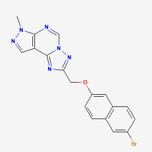 2-{[(6-bromo-2-naphthyl)oxy]methyl}-7-methyl-7H-pyrazolo[4,3-e][1,2,4]triazolo[1,5-c]pyrimidine