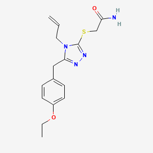 molecular formula C16H20N4O2S B4876791 2-{[4-allyl-5-(4-ethoxybenzyl)-4H-1,2,4-triazol-3-yl]thio}acetamide 