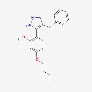 5-butoxy-2-(4-phenoxy-1H-pyrazol-3-yl)phenol