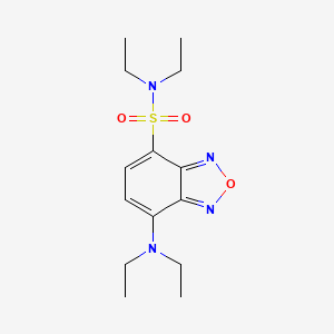 molecular formula C14H22N4O3S B4876810 7-(diethylamino)-N,N-diethyl-2,1,3-benzoxadiazole-4-sulfonamide 