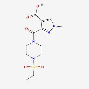 3-{[4-(ethylsulfonyl)-1-piperazinyl]carbonyl}-1-methyl-1H-pyrazole-4-carboxylic acid