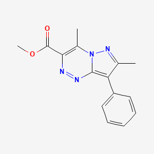 molecular formula C15H14N4O2 B4876827 methyl 4,7-dimethyl-8-phenylpyrazolo[5,1-c][1,2,4]triazine-3-carboxylate 