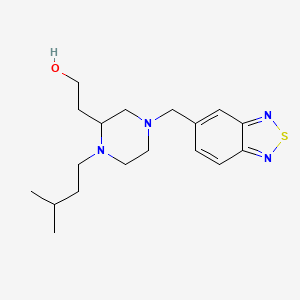 2-[4-(2,1,3-benzothiadiazol-5-ylmethyl)-1-(3-methylbutyl)-2-piperazinyl]ethanol