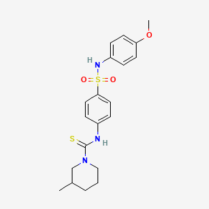 N-(4-{[(4-methoxyphenyl)amino]sulfonyl}phenyl)-3-methyl-1-piperidinecarbothioamide