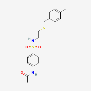 N-{4-[({2-[(4-methylbenzyl)thio]ethyl}amino)sulfonyl]phenyl}acetamide