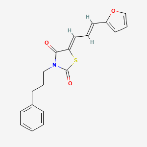 molecular formula C19H17NO3S B4876873 5-[3-(2-furyl)-2-propen-1-ylidene]-3-(3-phenylpropyl)-1,3-thiazolidine-2,4-dione 