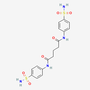 molecular formula C17H20N4O6S2 B4876881 N,N'-bis[4-(aminosulfonyl)phenyl]pentanediamide 