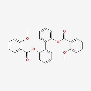 molecular formula C28H22O6 B4876883 2,2'-biphenyldiyl bis(2-methoxybenzoate) 