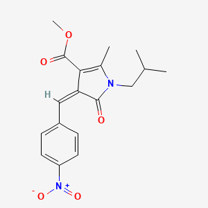molecular formula C18H20N2O5 B4876895 methyl 1-isobutyl-2-methyl-4-(4-nitrobenzylidene)-5-oxo-4,5-dihydro-1H-pyrrole-3-carboxylate 