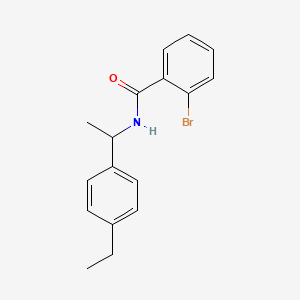 molecular formula C17H18BrNO B4876931 2-bromo-N-[1-(4-ethylphenyl)ethyl]benzamide 