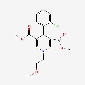 molecular formula C18H20ClNO5 B4876933 dimethyl 4-(2-chlorophenyl)-1-(2-methoxyethyl)-1,4-dihydro-3,5-pyridinedicarboxylate 
