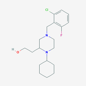 molecular formula C19H28ClFN2O B4876942 2-[4-(2-chloro-6-fluorobenzyl)-1-cyclohexyl-2-piperazinyl]ethanol 