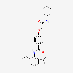 molecular formula C27H36N2O3 B4876978 4-[2-(cyclohexylamino)-2-oxoethoxy]-N-(2,6-diisopropylphenyl)benzamide 
