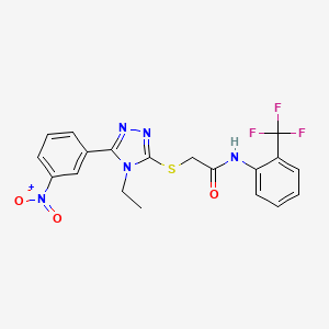 2-{[4-ethyl-5-(3-nitrophenyl)-4H-1,2,4-triazol-3-yl]thio}-N-[2-(trifluoromethyl)phenyl]acetamide