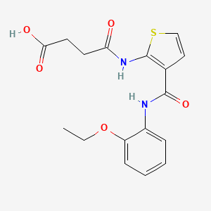 molecular formula C17H18N2O5S B4877009 4-[(3-{[(2-ethoxyphenyl)amino]carbonyl}-2-thienyl)amino]-4-oxobutanoic acid 