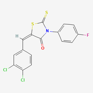 5-(3,4-dichlorobenzylidene)-3-(4-fluorophenyl)-2-thioxo-1,3-thiazolidin-4-one