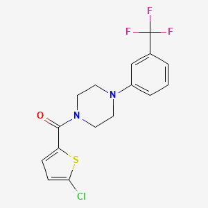 molecular formula C16H14ClF3N2OS B4877039 1-[(5-chloro-2-thienyl)carbonyl]-4-[3-(trifluoromethyl)phenyl]piperazine 