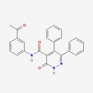molecular formula C25H19N3O3 B4877062 N-(3-acetylphenyl)-3-oxo-5,6-diphenyl-2,3-dihydro-4-pyridazinecarboxamide 