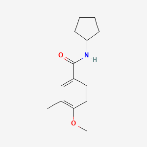 molecular formula C14H19NO2 B4877077 N-cyclopentyl-4-methoxy-3-methylbenzamide 