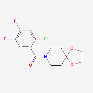 molecular formula C14H14ClF2NO3 B4877092 8-(2-chloro-4,5-difluorobenzoyl)-1,4-dioxa-8-azaspiro[4.5]decane 