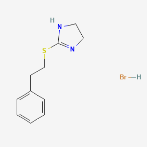 molecular formula C11H15BrN2S B4877122 2-[(2-phenylethyl)thio]-4,5-dihydro-1H-imidazole hydrobromide 