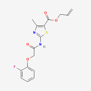molecular formula C16H15FN2O4S B4877149 allyl 2-{[(2-fluorophenoxy)acetyl]amino}-4-methyl-1,3-thiazole-5-carboxylate 