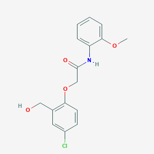 molecular formula C16H16ClNO4 B4877179 2-[4-chloro-2-(hydroxymethyl)phenoxy]-N-(2-methoxyphenyl)acetamide 