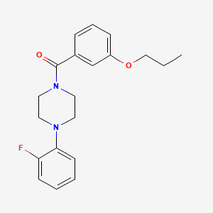 molecular formula C20H23FN2O2 B4877198 1-(2-fluorophenyl)-4-(3-propoxybenzoyl)piperazine 