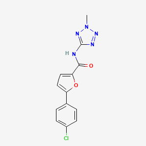 molecular formula C13H10ClN5O2 B4877229 5-(4-chlorophenyl)-N-(2-methyl-2H-tetrazol-5-yl)-2-furamide 