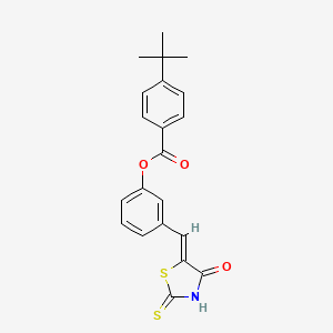 molecular formula C21H19NO3S2 B4877276 3-[(4-oxo-2-thioxo-1,3-thiazolidin-5-ylidene)methyl]phenyl 4-tert-butylbenzoate 