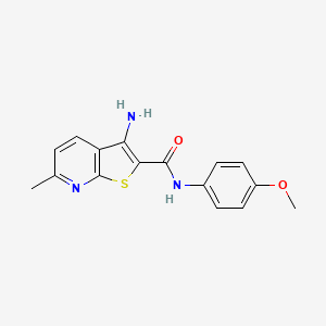 molecular formula C16H15N3O2S B4877293 3-amino-N-(4-methoxyphenyl)-6-methylthieno[2,3-b]pyridine-2-carboxamide 