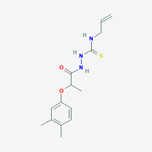 molecular formula C15H21N3O2S B4877325 N-allyl-2-[2-(3,4-dimethylphenoxy)propanoyl]hydrazinecarbothioamide 