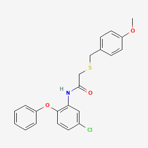 molecular formula C22H20ClNO3S B4877332 N-(5-chloro-2-phenoxyphenyl)-2-[(4-methoxybenzyl)thio]acetamide 