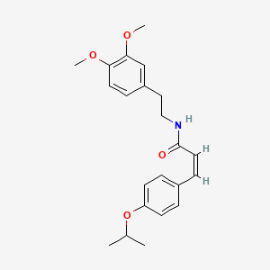 molecular formula C22H27NO4 B4877346 N-[2-(3,4-dimethoxyphenyl)ethyl]-3-(4-isopropoxyphenyl)acrylamide 