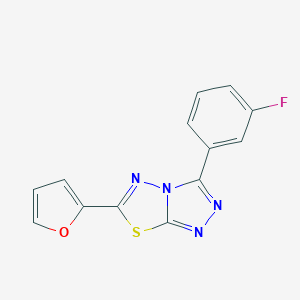 molecular formula C13H7FN4OS B487736 3-(3-Fluorophenyl)-6-(2-furyl)[1,2,4]triazolo[3,4-b][1,3,4]thiadiazole CAS No. 724436-10-6