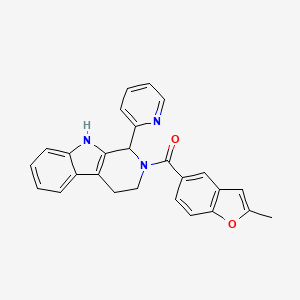 molecular formula C26H21N3O2 B4877380 2-[(2-methyl-1-benzofuran-5-yl)carbonyl]-1-(2-pyridinyl)-2,3,4,9-tetrahydro-1H-beta-carboline 
