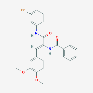 molecular formula C24H21BrN2O4 B4877405 N-[1-{[(3-bromophenyl)amino]carbonyl}-2-(3,4-dimethoxyphenyl)vinyl]benzamide 
